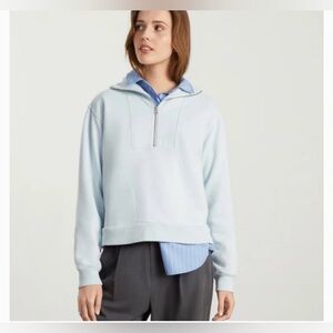 Everlane 100% Organic Cotton Track Half- Zip